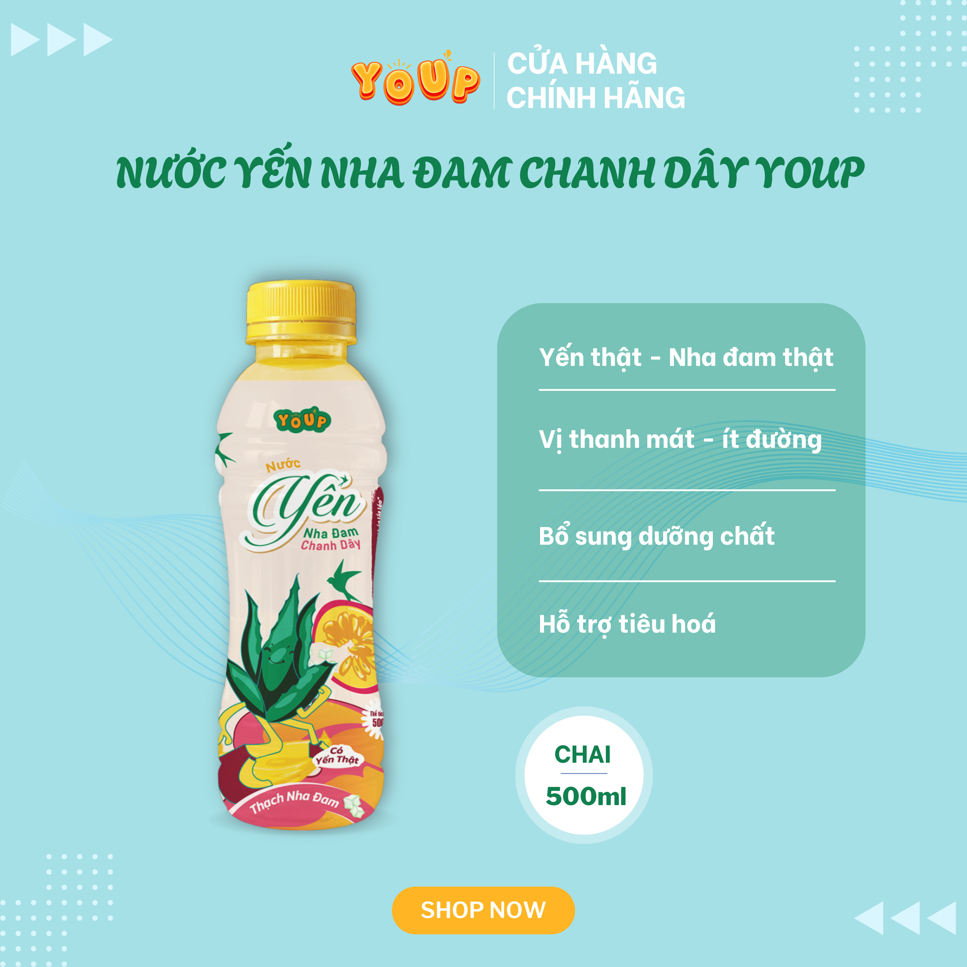 Mockup chai yến nha đam chanh dây