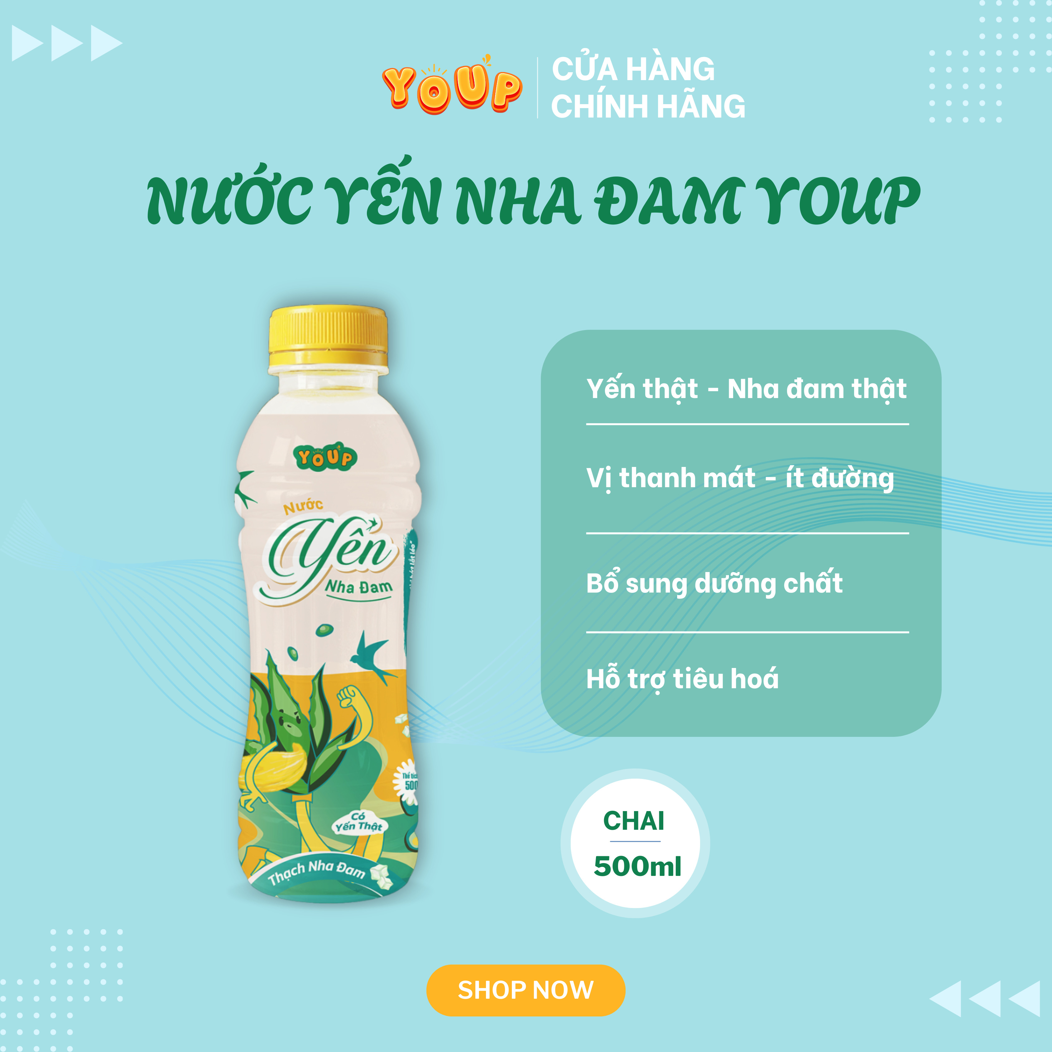 Mockup chai yến nha đam